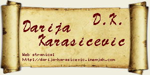 Darija Karašićević vizit kartica